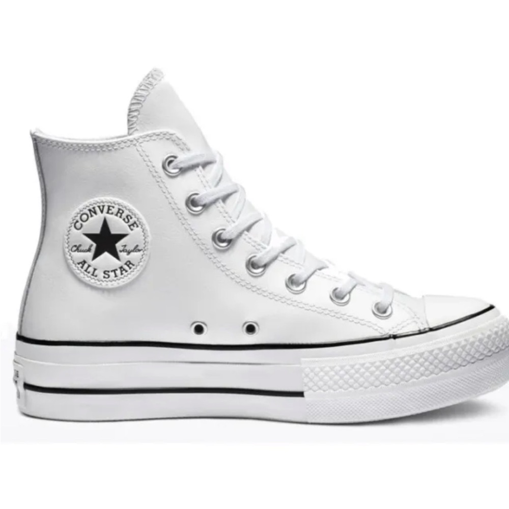 CONVERSE Chuck Taylor All Star Lift Platform Leather High-Top Women's Shoes 8.5 - Picture 2 of 5